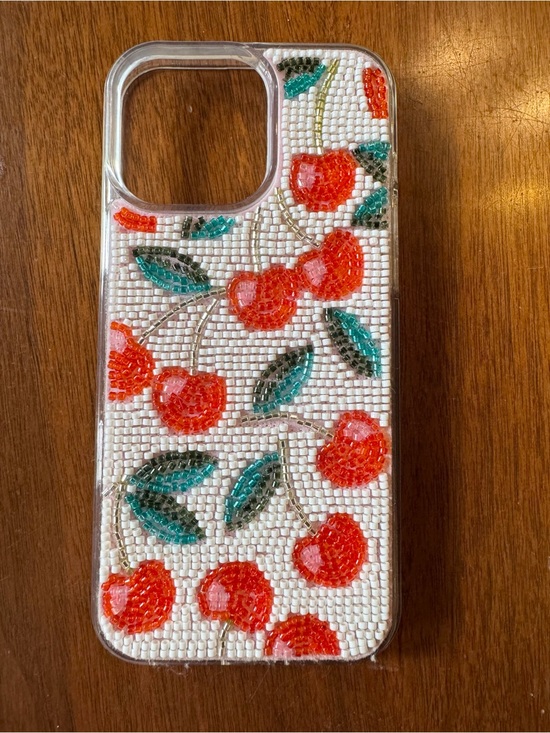 MVMT Other - MVMT iPhone 16 Pro Max Protective Case Beaded Cherry Pattern Clear Slim Bumper